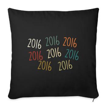 Année de naissance 2016 - légendaire depuis 2016 - Housse de coussin décorative 45 x 45 cm - noir - Devant