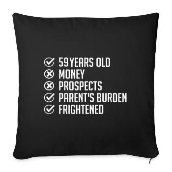 59 Years Old Humor Gift 59th Birthday Funny 59 Years Old - Sofa pillowcase 17,3'' x 17,3'' (45 x 45 cm) - black - Front
