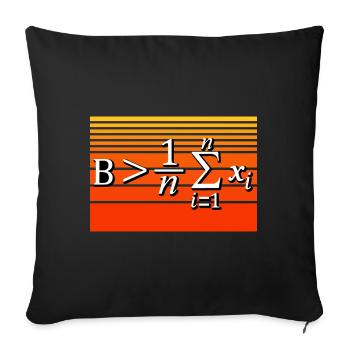 Math Pun – Be Greater Than Average - Sofa pillowcase 17,3'' x 17,3'' (45 x 45 cm) - black - Front