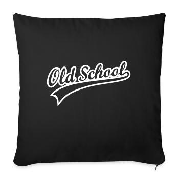 OLD SCHOOL OUTLINE - Sofakissenbezug 45 x 45 cm - Schwarz - Vorne