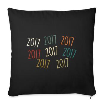 Millésime 2017 Année de naissance - légendaire depuis 2017 - Housse de coussin décorative 45 x 45 cm - noir - Devant