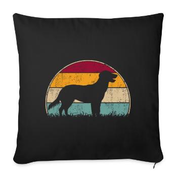 Nova Scotia Duck Tolling Great Retriever Vintage - Sofa pillowcase 17,3'' x 17,3'' (45 x 45 cm) - black - Front