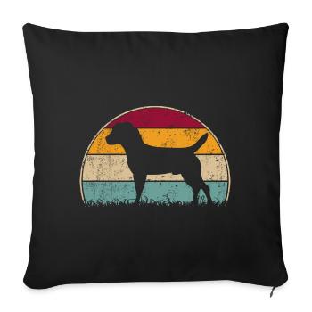 Heideterrier Retro Vintage - Sofa pillowcase 17,3'' x 17,3'' (45 x 45 cm) - black - Front