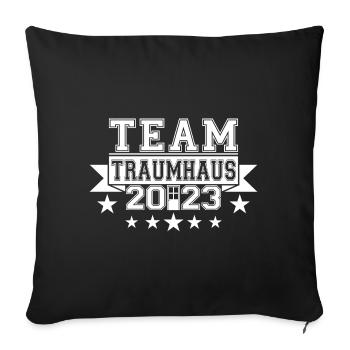 Client Client Team Dream House 2023 House Construction - Sofa pillowcase 17,3'' x 17,3'' (45 x 45 cm) - black - Front