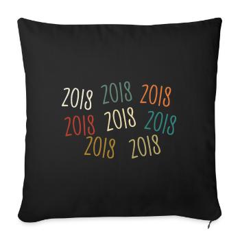 Année de naissance 2018 - légendaire depuis 2018 - Housse de coussin décorative 45 x 45 cm - noir - Devant