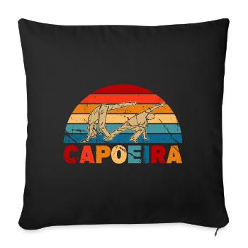 Capoeira - Housse de coussin décorative 45 x 45 cm - noir - Devant