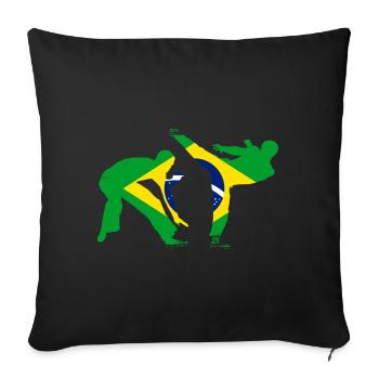 Capoeira - Sofa pillowcase 17,3'' x 17,3'' (45 x 45 cm) - black - Front