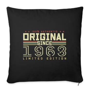 Original 1968 Cadeau Anniversaire 1968 Rétro 1968 - Housse de coussin décorative 45 x 45 cm - noir - Devant