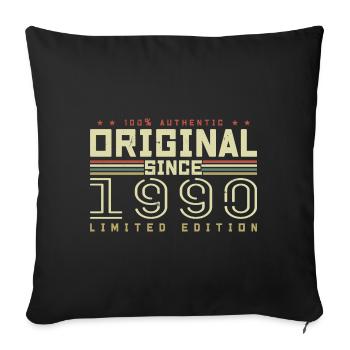 Original 1990's Birthday Gift 1990's Retro 1990's - Sofa pillowcase 17,3'' x 17,3'' (45 x 45 cm) - black - Front