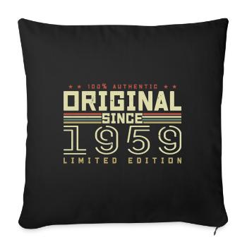Original 1959 Retro 1959 Birthday Gift - Sofa pillowcase 17,3'' x 17,3'' (45 x 45 cm) - black - Front