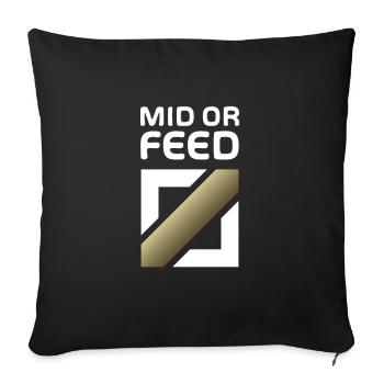 Mid ou feed - Merch of Legends - Housse de coussin décorative 45 x 45 cm - noir - Devant
