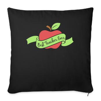 Enseignant Enseignant Cadeau Conférencier Conférencier Sweet Shirt - Housse de coussin décorative 45 x 45 cm - noir - Devant