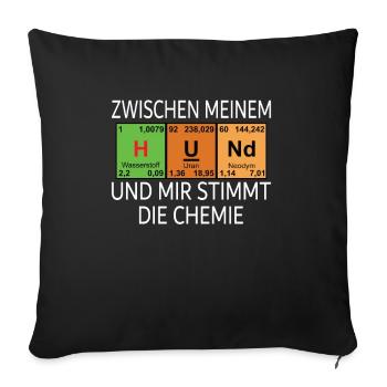 Periodensystem Hund lustig - Sofakissenbezug 45 x 45 cm - Schwarz - Vorne
