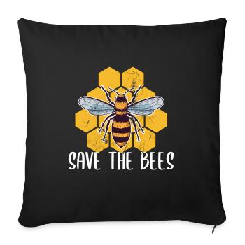 Apiculteur Save the Bees Apiculture Gift - Housse de coussin décorative 45 x 45 cm - noir - Devant