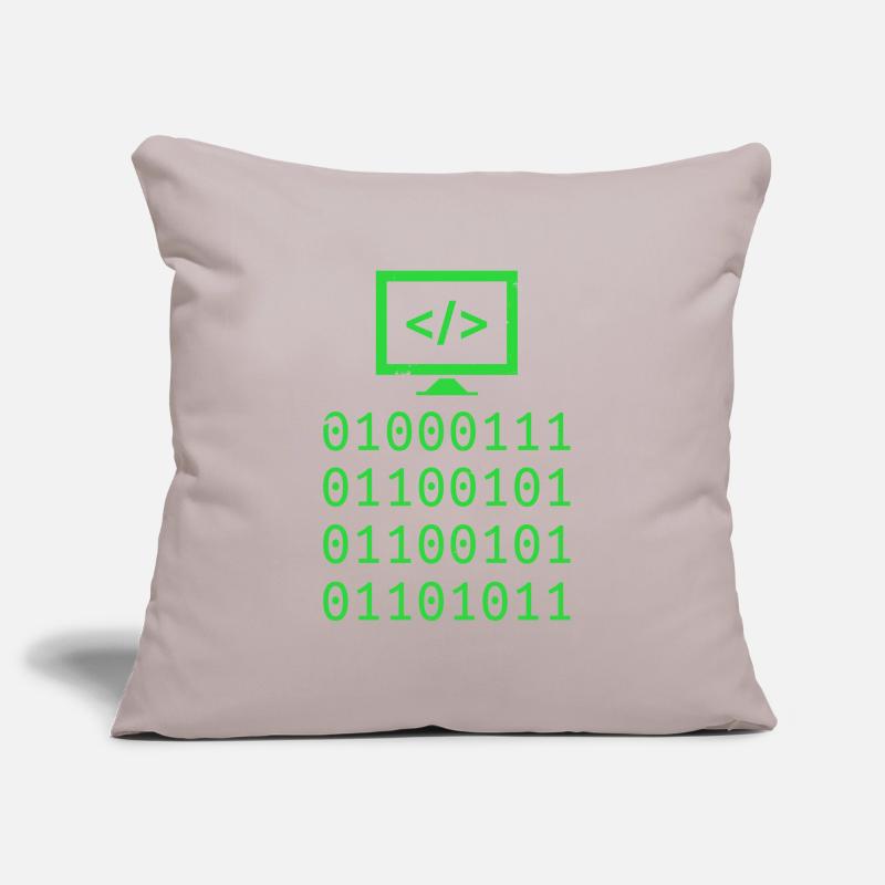 Cadeau de programmation de codage de code binaire Housse de coussin décorative 45 x 45 cm