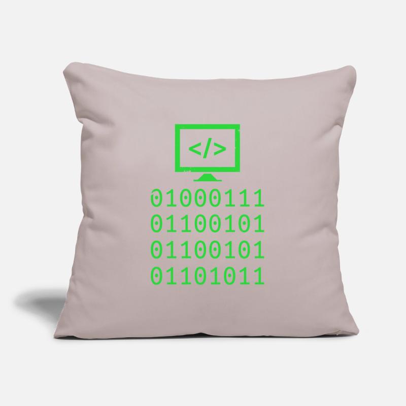 Cadeau de programmation de codage de code binaire Housse de coussin décorative 45 x 45 cm