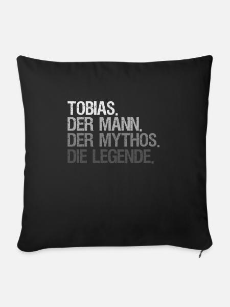 Tobias Mann Mythos Legende - Sofakissenbezug 45 x 45 cm - Schwarz