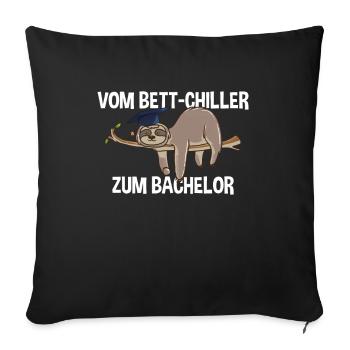 Faultier Vom Bett Chiller Zum Bachelor - Sofakissenbezug 45 x 45 cm - Schwarz - Vorne