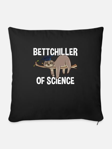 Bettchiller Bachelor Of Science - Sofakissenbezug 45 x 45 cm - Schwarz