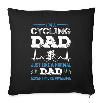 Fantastisches Radfahrer-Papa-lustiges Radfahrer-Geschenk - Sofakissenbezug 45 x 45 cm - Schwarz - Vorne