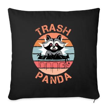 Funny Raccoon Trash Panda Gift Racoon - Sofa pillowcase 17,3'' x 17,3'' (45 x 45 cm) - black - Front