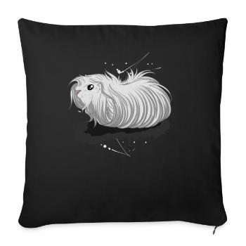 Peruvian guinea pig - Sofa pillowcase 17,3'' x 17,3'' (45 x 45 cm) - black - Front