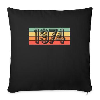 Jahrgang 1974 - Sofakissenbezug 45 x 45 cm - Schwarz - Vorne