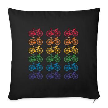 Radfahren LGBT stolz Fahrrad Regenbogen LGBTQ Geschenk - Sofakissenbezug 45 x 45 cm - Schwarz - Vorne