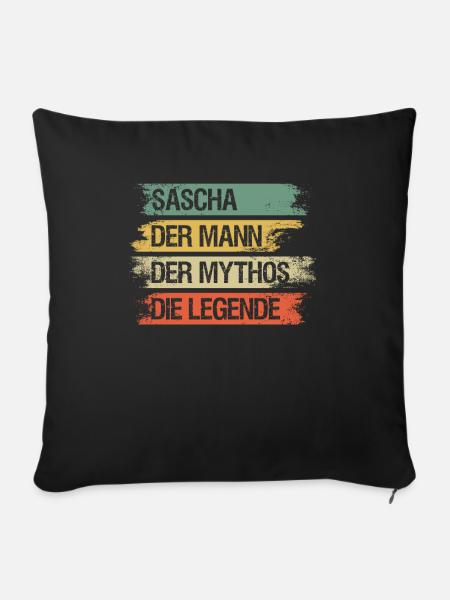 Sascha - Sofakissenbezug 45 x 45 cm - Schwarz