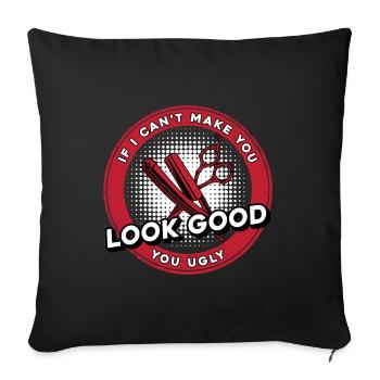 Barber Barber Hairdresser Men's Hairdresser Barbershop - Sofa pillowcase 17,3'' x 17,3'' (45 x 45 cm) - black - Front