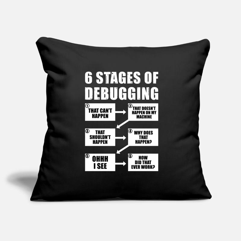 6 Stufen des Debug-Programmierer-Geschenks Sofakissenbezug 45 x 45 cm
