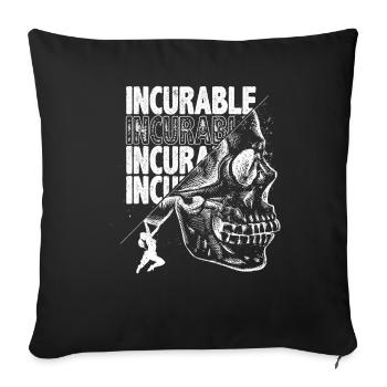 Incurable Bouldering Climber Boulderer Free Climb - Sofa pillowcase 17,3'' x 17,3'' (45 x 45 cm) - black - Front