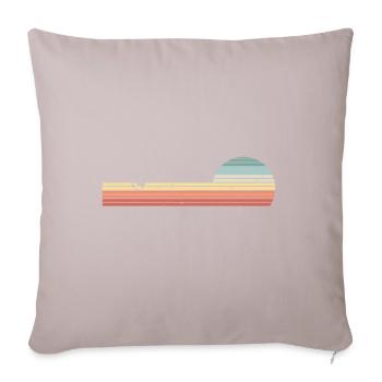 Retro Horizontal Vintage Sunset - Sofa pillowcase 17,3'' x 17,3'' (45 x 45 cm) - light taupe - Front