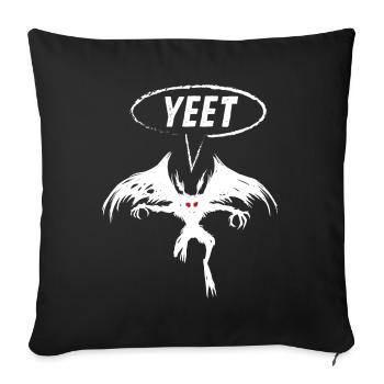Mothman Yeet Funny Cryptid Gift - Sofa pillowcase 17,3'' x 17,3'' (45 x 45 cm) - black - Front
