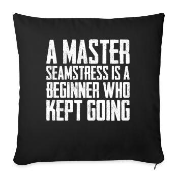 A Master Seamstress - Sofa pillowcase 17,3'' x 17,3'' (45 x 45 cm) - black - Front