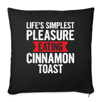 Lifes Simplest Pleasure - Sofa pillowcase 17,3'' x 17,3'' (45 x 45 cm) - black - Front