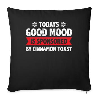 Aujourd’hui, Good Mood est sponsorisé par Cinnamon - Housse de coussin décorative 45 x 45 cm - noir - Devant