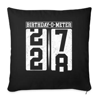 Birthday-O-Meter 28 Happy 28th Birthday Celebrant - Sofa pillowcase 17,3'' x 17,3'' (45 x 45 cm) - black - Front