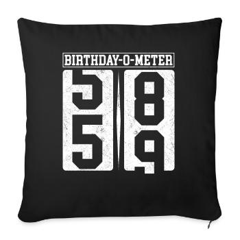 Birthday-O-Meter 59 Happy 59th Birthday Celebrant - Sofa pillowcase 17,3'' x 17,3'' (45 x 45 cm) - black - Front