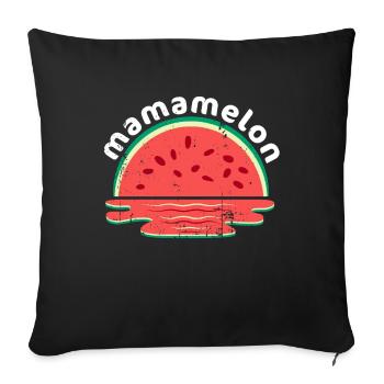 Mamamelon Watermelon Mama Cute Summer Sunset - Sofa pillowcase 17,3'' x 17,3'' (45 x 45 cm) - black - Front