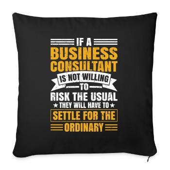 Business Consultant Risk - Sofa pillowcase 17,3'' x 17,3'' (45 x 45 cm) - black - Front