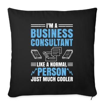 Je suis un consultant en affaires - Housse de coussin décorative 45 x 45 cm - noir - Devant
