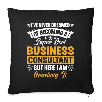Je n’ai jamais rêvé de devenir super cool - Housse de coussin décorative 45 x 45 cm - noir - Devant
