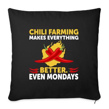 L’agriculture chilienne rend tout meilleur - Housse de coussin décorative 45 x 45 cm - noir - Devant