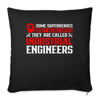 Some Superheroes Do Not Wear Capes - Sofa pillowcase 17,3'' x 17,3'' (45 x 45 cm) - black - Front