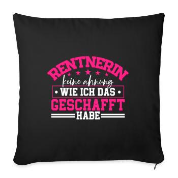 Rentnerin - Sofakissenbezug 45 x 45 cm - Schwarz - Vorne