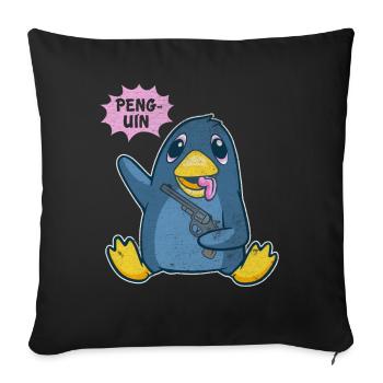 Cute Penguin Ice Bird Arctic Animal Lover - Sofakissenbezug 45 x 45 cm - Schwarz - Vorne