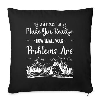Camper Camping Crew Nature Love Campfire Camping - Sofa pillowcase 17,3'' x 17,3'' (45 x 45 cm) - black - Front