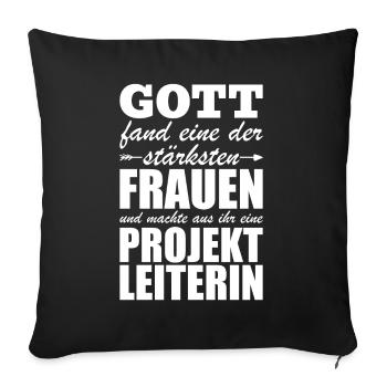 Gott Fand Eine Der Stärksten Frauen - Sofakissenbezug 45 x 45 cm - Schwarz - Vorne