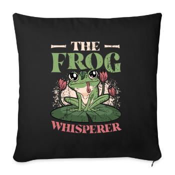 The Frog Whisperer - Sofa pillowcase 17,3'' x 17,3'' (45 x 45 cm) - black - Front